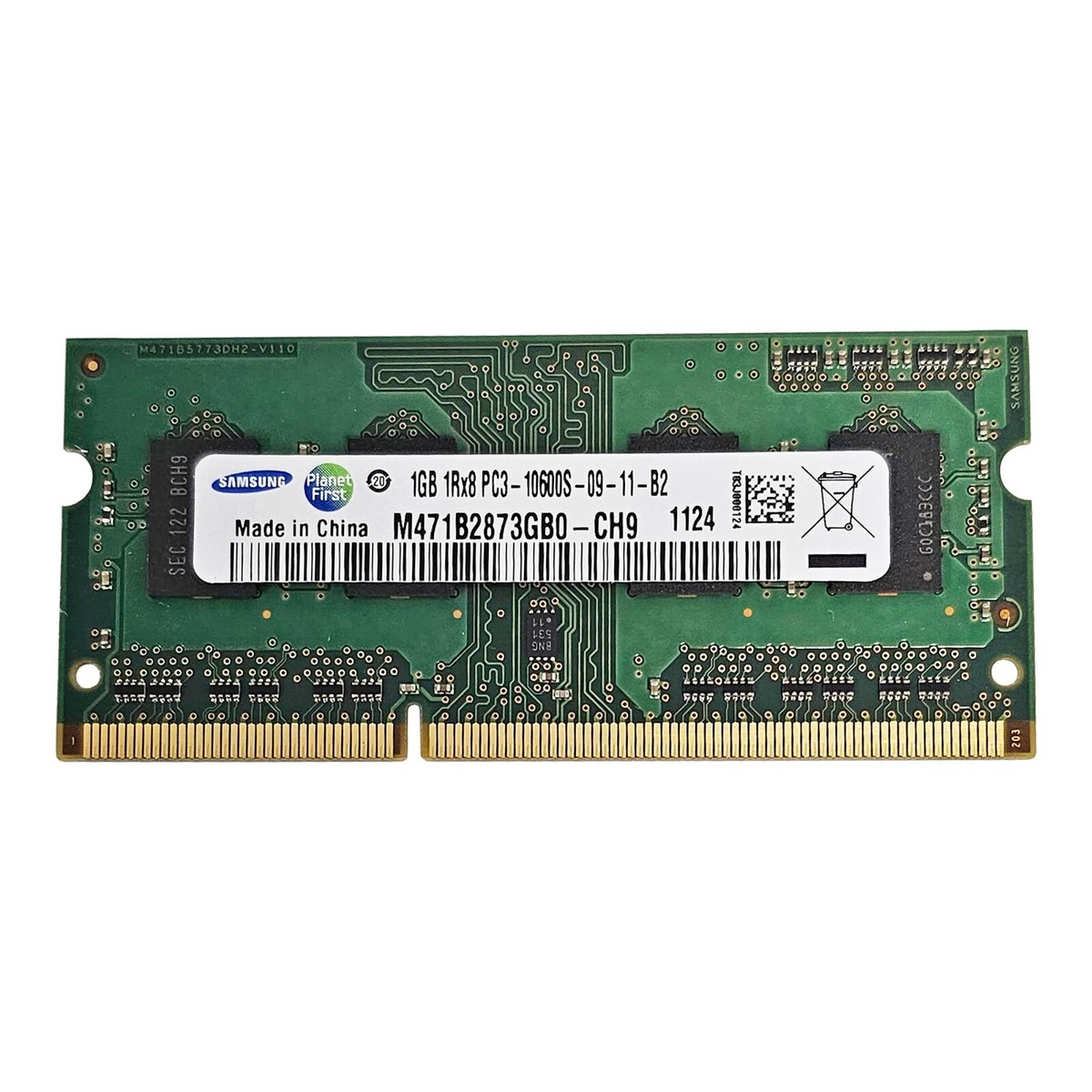 M471B2873GB0-CH9 Samsung 1GB DDR3-1333MHz PC3-10600 204-Pin Memory