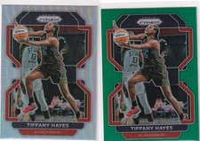 2022 Panini WNBA Prizm Silver and Green Refractors #86 Tiffany Hayes