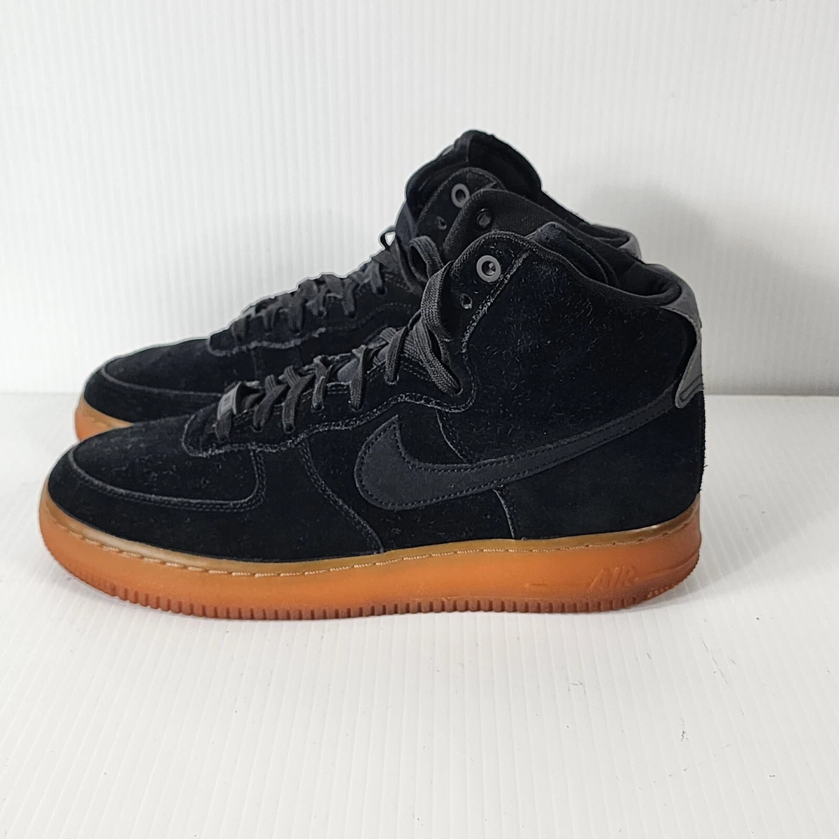 Nike Air Force 1 High 07 LV8 Mens Size 8.5 Suede Black Gum Shoes AA1118-001