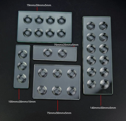 Microscopio de cavidad cóncava circular de vidrio óptico de 5 mm/10 mm de espesor - Imagen 2 de 31