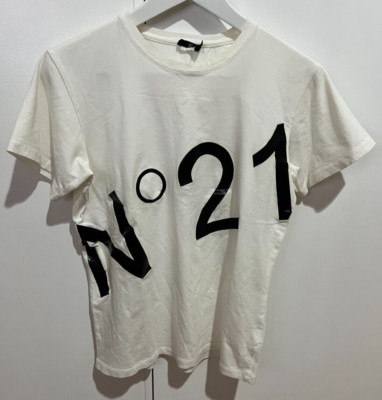 N 21 Kids N 21 Logo T Shirt Top Round Neck White US Kids Size 38