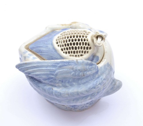 1900 Japanese Hirado Incense Burner Censer Koro Snake Head Turtle Body Beast