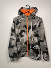 Boys Hurley Windbreaker Camouflage With Orange Accent Size XL