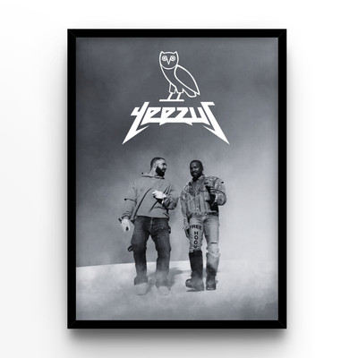 Kanye West x Drake  Poster No Frame, music Poster