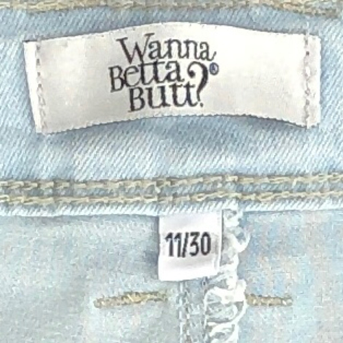 Ymi Womens Wanna Betta Butt Anklet Jeans Blue Stretch Denim Juniors 11/30 New - Picture 10 of 10