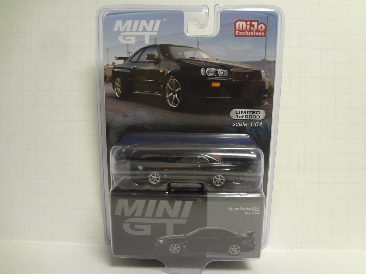 Mini GT Nissan Skyline GT-R R34 V-Spec Black 1:64 Scale Mijo | eBay