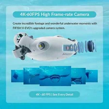 Advanced 4K VR Underwater Drone with Robotic Arm