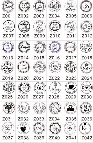 Custom Two Initials Name Date Wax Seal Handle Stamp Customize Invitation Seals - Picture 8 of 61