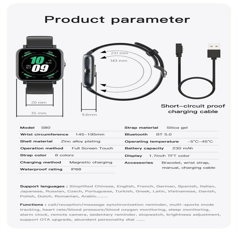 Reloj inteligente S80 Foto 3 de 3