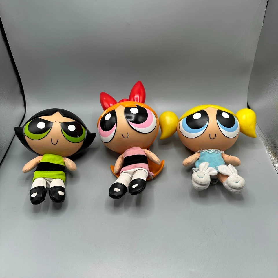 Power Puff Girls Blossom Bubbles Buttercup Plush Doll Hard Head Trendmasters Lot - Image 2 of 4