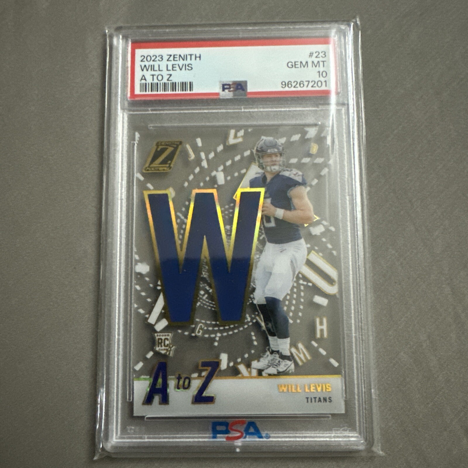 2023 Panini Zenith - A to Z #23 Will Levis (RC) PSA 10 Rookie GEM!
