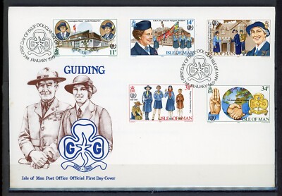 s50486 ISLE OF MAN FDC Girl Guides SCOUT 1985