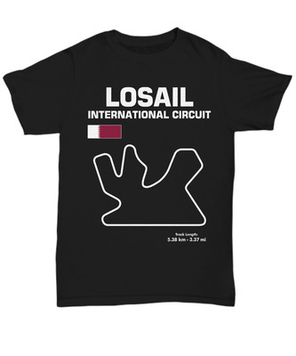 Track Outline Losail Circuit track Qatar shirt - Unisex Tee