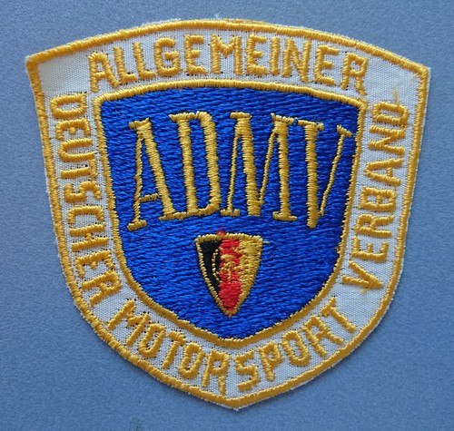 alter Patch Ärmelabzeichen ADMV Allgemeiner Deutscher Motorsport Verband 7,8 cm