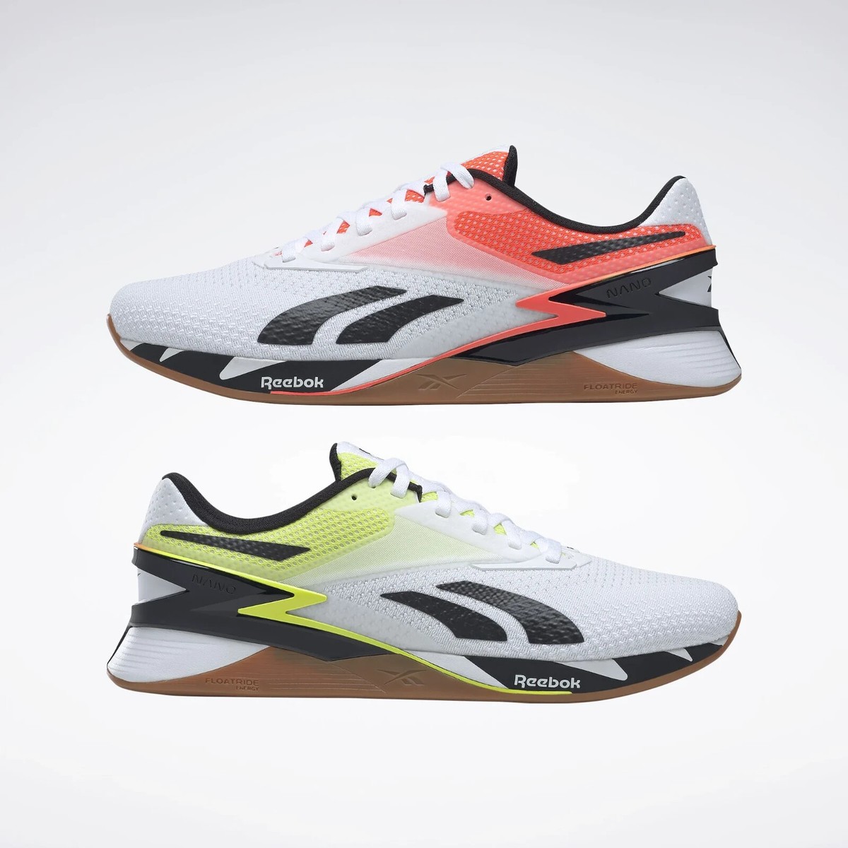 Reebok Men's Nano X3 “Mismatched” Shoes Yellow Orange HP6073 Sizes