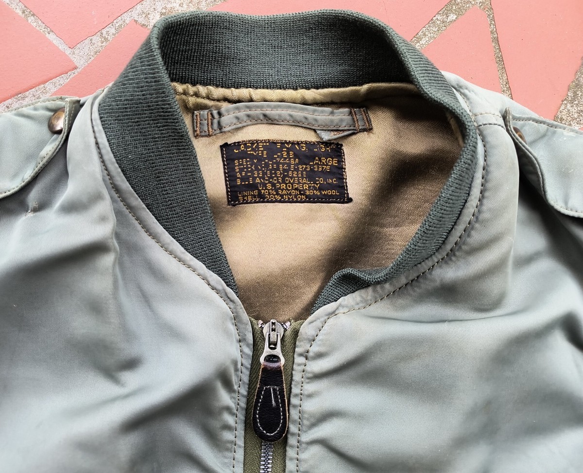 BLUE ANCHOR 1950's LARGE SIZE L-2B USAF NYLON FLIGHT JACKET | eBay