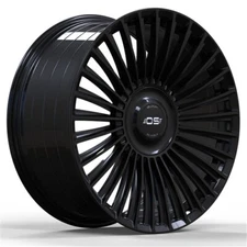 SET OF (4) OS WHEELS FF02 Flow Forged 24x10 6x135/6x139.7 +30 Gloss Black