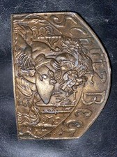 Schlitz Beer Woman Alcohol Bergamot Brass Works Vintage Belt Buckle