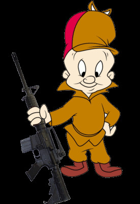 Elmer Fudd With AR15 Collectible Looney Tunes T-Shirt S-6XL, LT-4XLT New