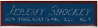 JEREMY SHOCKEY GIANTS NAMEPLATE AUTOGRAPHED Signed Football HELMET JERSEY PHOTO