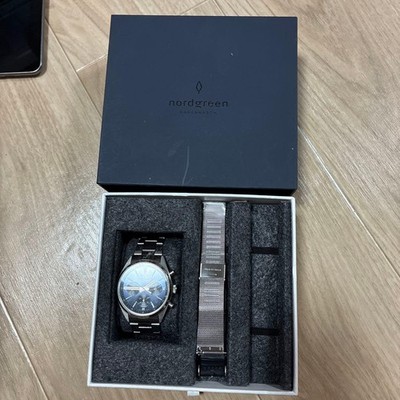 Orient Automatik Armbanduhr blaues Ziffernblatt silbernes Band echt gebraucht...