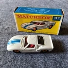 LESNEY MATCHBOX #41 41 - FORD GT RACER / RACE CAR (WHITE) YELLOW WHEELS- BOX