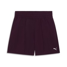 PUMA Essentials Woven Pin Tuck Shorts Womens Purple Casual Athletic Bottoms 6903