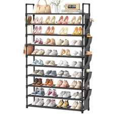 Tall Shoe Rack 10 Tier Shoe Racks Organizer for Closet 40-45Pairs,Large Capac...