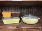 Vintage Pyrex - Yellow, Brown set of 4