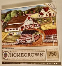 MASTER PIECES - HOME GROWN Fresh Flowers - 750 Piece Puzzle w/Puzzle Poster