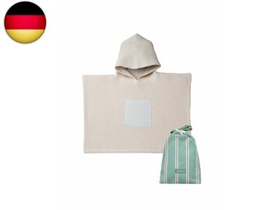molis&co. Badeponcho für Kinder von 1-2 Jahren. Zinnia. Kapuzen-Strandtuch. 