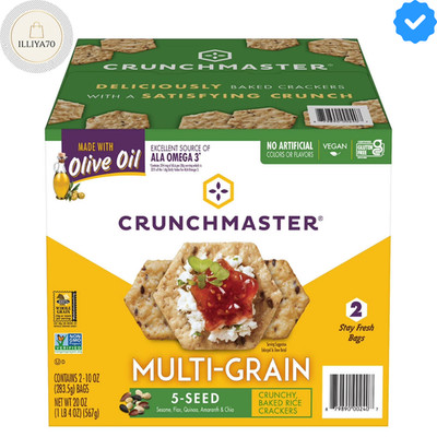 Crunchmaster 5 Seed Multi-Grain Cracker, 10 oz., 2 pk. Certified Gluten-Free