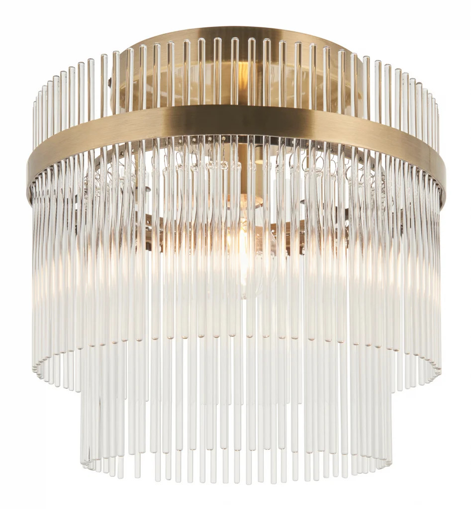 Ceiling Light Brass Marietta Flush Antique Endon 119492
