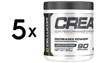 5 x Cellucor Cor-Performance Creatine, Unflavored  - 306g (78,42 EUR/kg)