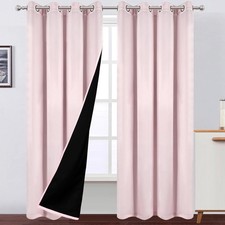 52 X 84 2 Panels Baby Pink Nursery Thermal Insulated Blackout Curtains C204