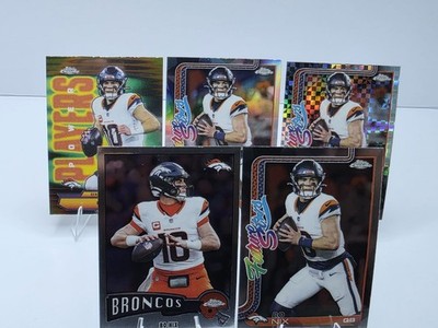 2025 Topps Chrome Bo Nix 6 Card Lot X-Fractor Future Stars Power Players 1975