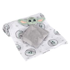 Lambs  Ivy Star Wars Baby Yoda/The Child Swaddle Blanket  Lovey Gift Set