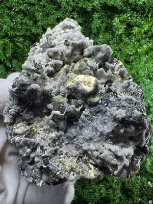 Hmm? PYRITE with QUARTZ crystals, Amazing Cluster from / N322