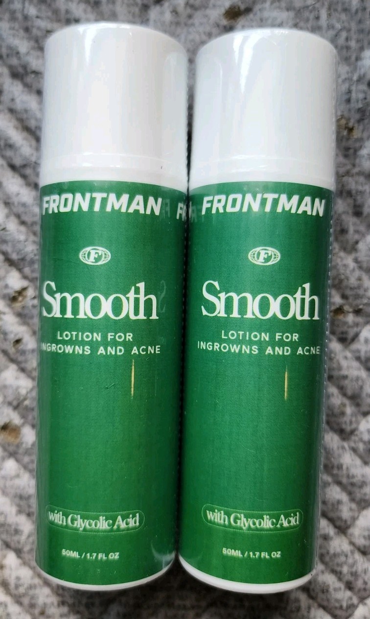 2 Pk FRONTMAN Smooth Shave Lotion W Glycolic Acid Ingrown Ha