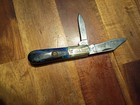 Hen and Rooster Pocket Knife 5.3/4 Micheal Prater German Made Blue Black Handle — photo 8