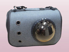 PET CARRIER CAT TRAVEL BAG PORTABLE SOFT SIDED COMFORT CASE - GREY