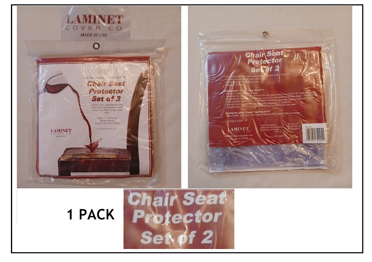 Seat Covers 2 Pc Plastic Set Slipcovers Fit 21"x21" - For Di