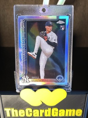 2025 Topps Chrome #81 Will Warren RC Lightboard Refractor SSP New York Yankees