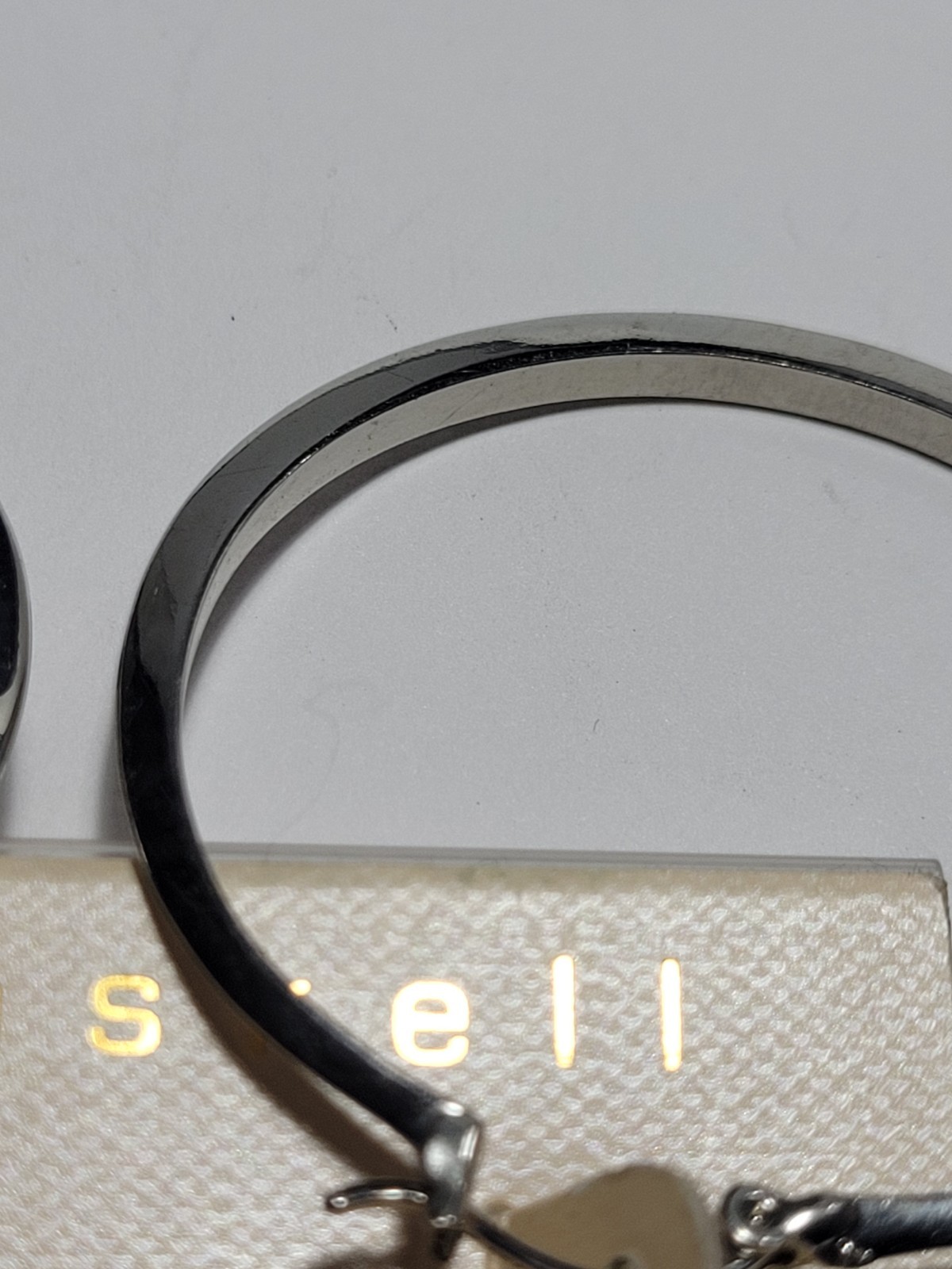 Silvertone M Haskell Large Round Dangle Hoop Hing… - image 8