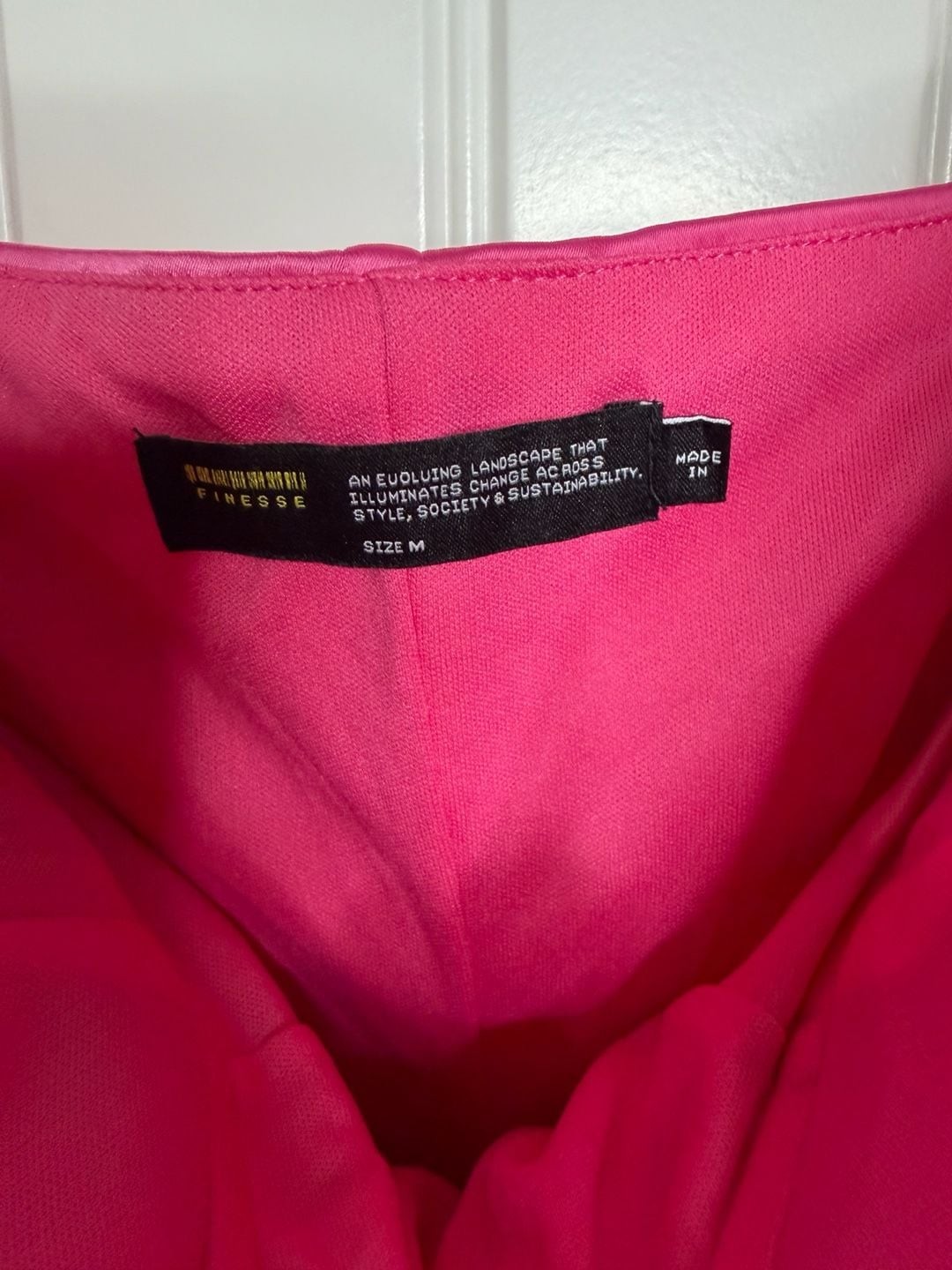FINESSE Hot Pink Satin Corset Mini Dress Size M Y2K Barbiecore, photo 4