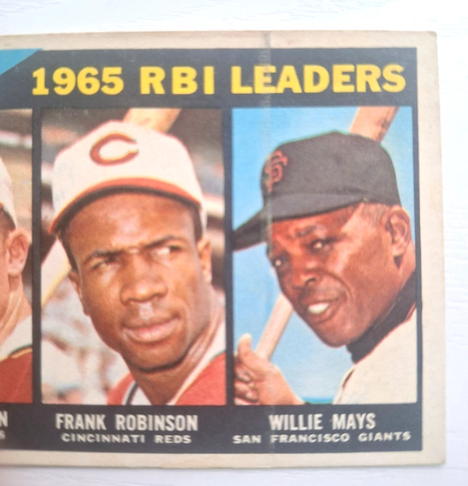 1966 Venezuela Topps Mays NL RBI leaders #219 nice - Image 2 of 4