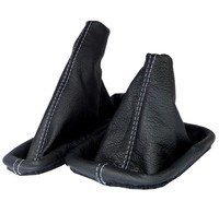 Schaltsack + Handbremsmanschette FüR BMW 3Er E36 100% Leder Echtleder Naht Grau