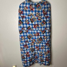 Vintage 90s Looney Tunes Taz Tasmanian Devil Quilted Baby Blanket