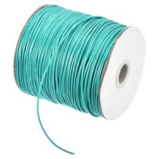 Blue-Green 1.5mm Waxed Cord 175 Yard Wax Bead Thread String for Jewelry Making