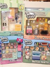 Teeny Tinies Bathroom, Candy Shop, Retro Diner And Watch Play Sets Lot of 4 NIB